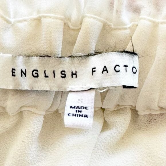 English Factory Embroidered Off The Shoulder Chiffon Blouse Top Small - Picture 6 of 8